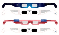 Lunettes d'éclipse solaire certifiées ISO, personnalisées, faible MOQ, approuvées par la NASA, 2026/2027