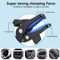 Support universel pour téléphone de voiture, fixation sur grille d'aération, réglable à 360°, clip flexible, support mobile pour iPhone, Android, smartphones