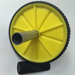 Ролик колеса Ab желтый синий полипропилен для домашнего фитнеса тренажерный зал упражнения для живота и живота с нескользящей ручкой - Product Image 6
