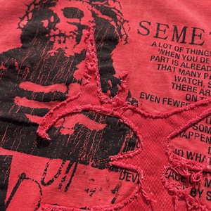 Chemises streetwear en coton épais de haute qualité, t-shirts graphiques surdimensionnés, t-shirts personnalisés à col rond, t-shirts effet délavé pour hommes - Product Image 4