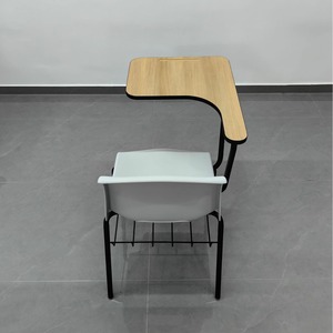 Student Desk And Chair With <b>Net</b> Basket Wood Top Metal Frame School Furniture Minimalist Design Durable For Classroom Use - Product Image 3