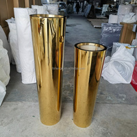 Grand pot de sol moderne en bronze pour la décoration intérieure et extérieure, élégant et durable, en acier inoxydable pour jardin