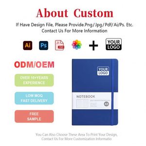 Custom Logo Business <b>A5</b> Personalized Pu Leather Notebook Cover <b>Notepad</b> with 100 Sheets for Company Office Meetings - Product Image 2