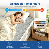 Matelas chauffant électrique en fibre de carbone à température réglable avec circulation d'eau intelligente et thermostat ajustable pour lit domestique