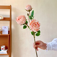 Bouquet de fleurs artificielles en soie de style royal, haut de gamme, pour salon, table à manger, arrangement floral, haute simulation