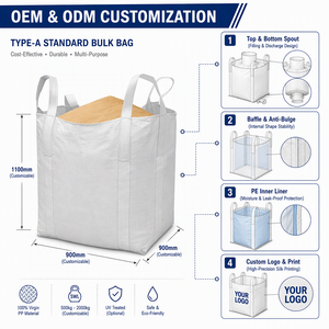 Sacco Jumbo Multiuso Tipo A da 2 Tonnellate, FIBC Bulk Bag, Super Sacco per Carico di Terra, Detriti e Rifiuti Edili - Product Image 2