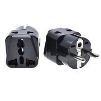 Adaptateur de voyage USA vers Europe, type Schuko E/F, prise d'alimentation 2 en 1, certifié CE, conforme RoHS, compatible ordinateur portable, neuf