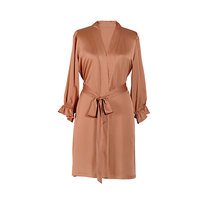 Vêtements de nuit de luxe pour femmes Robe en satin Vêtements de nuit en soie pour femmes Robe de mariée Manches Lotus