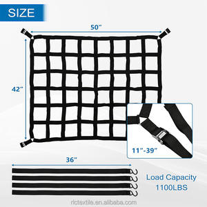 후크 용량이있는 픽업 트럭 침대 용 PVC 타포린 커버 트럭화물 그물 헤비 듀티 - Product Image 3