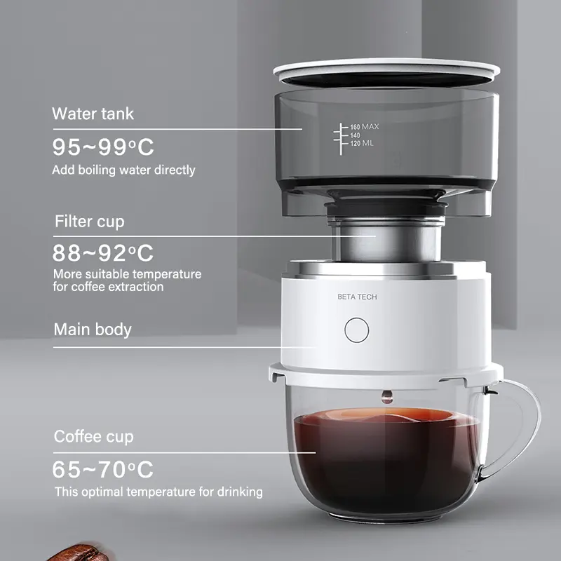 मिनी पोर्टेबल कॉफी मशीन स्मार्ट स्वत: हाथ पक कॉफी निर्माता आउटडोर यात्रा डेरा डाले हुए Coffeeware कॉफी