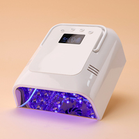 Lampe UV LED Professionnelle Portable pour Séchage des Ongles avec Câbles, Ventilateur de Refroidissement Haute Vitesse 108W, Batterie 5200mAh pour Salon et Usage Domestique, Alimentation par Prise Secteur