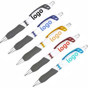 Nuevo Modelo de Bolígrafos Personalizados de Plástico con Logotipo, Agarre de Goma Suave, Ancho de Escritura de 1.0 mm, Tinta Negra/Azul para Personalizar - Product Image 4