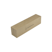 Boîte cadeau personnalisée en carton brun gris naturel biodégradable et recyclable avec insert noir pour montre ou bijoux