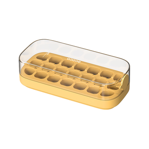 Machine à glace manuelle flexible en plastique CH12, capacité 400 ml, sans alimentation électrique, lavage à la main uniquement, blanche avec poignée marron - Product Image 1