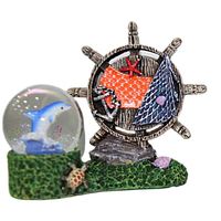 Objets décoratifs, ornement de boule d'eau en résine en forme de dauphin, souvenirs de voyage, accessoires pour la maison