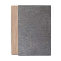 Panneau de contreplaqué de menuiserie à double texture en bois gris, structure stable, pour la rénovation commerciale, les postes de travail de bureau, l'usage résidentiel