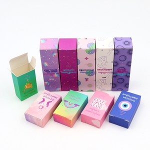 Kendi Logo baskılı özel tasarım kontakt lensler hediye kutusu kozmetik kontakt lensler ambalaj kutuları - Product Image 2