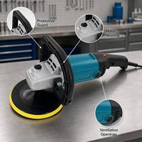 Polisseuse rotative électrique portative sans fil pour pare-chocs de voiture, qualité industrielle, polissage humide, détails métalliques et verre, 1200W, 7 pouces