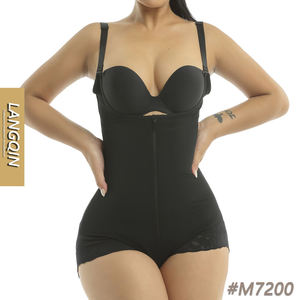 Hot Sale Women's <b>Full</b> <b>Body</b> Bodysuit High Waist Seamless Shapewear Spandex/Nylon Anti-Bacterial Breathable Medium Control ODM - Product Image 1