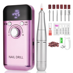45000RPM Rechargeable Portable Nail File Manicure Tool Professional Electric Nail <b>Drill</b> Machine for Gel Nails Polish - Product Image 1