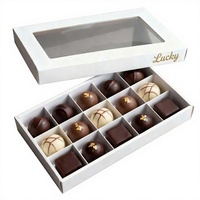 Boîte en papier personnalisée pour biscuits et gâteaux avec fenêtre, emballage pour desserts, chocolats, bonbons et pain avec séparateur