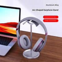 Support universel en alliage d'aluminium et gel de silicone pour casque audio et casques de bureau, avec fonction de rangement