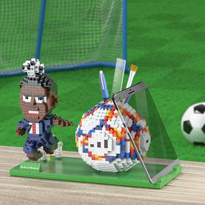 Hộp Đựng Bút Mới Khối Xây Dựng Kim Cương Mô Hình 3D Đồ Chơi Lắp Ráp Mô Hình Gạch <span class=keywords><strong>Mini</strong></span> Kết Hợp Bóng Đá Cầu Thủ Bóng Đá Quà Tặng Giáng Sinh - Product Image 4