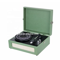 Gramófono de vinilo con 3 velocidades, máquina de grabación, compatible con USB/BT/salida RCA/conector de auriculares/teléfonos móviles