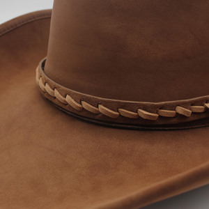Nuevos Sombreros de Equitación Personalizados de Cuero PU para Exteriores - Sombreros Vaqueros para Hombre de Alta Calidad, de Secado Rápido y Transpirables, Personalizables - Product Image 6