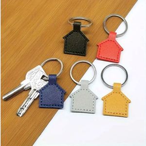 House Shape PU Leather Keychain Minimalist Home <b>Key</b> <b>Ring</b> Cute <b>Bag</b> Charm for <b>Keys</b> Stylish Home <b>Bag</b> Pendant Housewarming Gift - Product Image 3