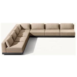 Nuevo Conjunto de Muebles de Patio Seccionales en Forma de L de Aluminio para Todo Clima, para Hoteles y Villas - Product Image 1