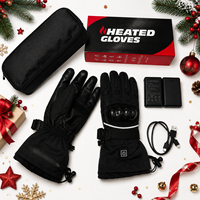 Gants chauffants électriques 5000 mAh pour hommes et femmes, en polyester/coton/métallique, imperméables, compatibles écran tactile, pour le ski et l'hiver