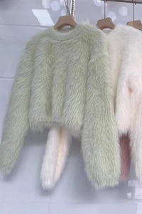 <span class=keywords><strong>Pull</strong></span> pour femmes, style coréen tendance, manteau long en fausse fourrure, 5 couleurs <span class=keywords><strong>pastel</strong></span>, vêtements d'extérieur confortables pour femmes, vêtements décontractés, vente en gros - Product Image 5