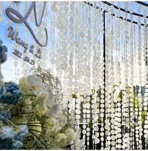 Decoración de Techo para Bodas LANJO, Lámina de Mica, Cortina de Cuentas Acrílicas Circulares, Campanas de Viento, Accesorios para Bodas - Product Image 2