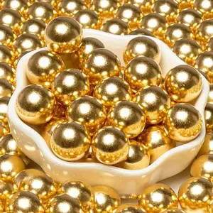2mm 4mm 7mm 10mm 14mm Gold Color Round Sugar Beads Sprinkles