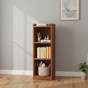 Estantería vertical estrecha de 3 niveles, de madera, independiente, delgada, abierta, para el hogar, oficina, dormitorio, sala de estar - Product Image 3