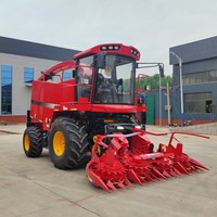 Cosechadora de Maíz Rojo con Motor y Caja de Cambios de 400 HP de Alta Productividad para Triturar Plantas de Maíz y Granos