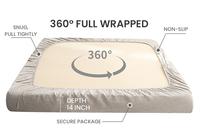 Queen Size 100% drap de lin lavé ensemble literie en lin naturel France avec poche profonde drap housse tissé Technique qualité qualité