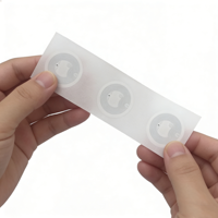 Étiquette RFID NFC H25F(D) 13,56 MHz, autocollant FM11RF08 D=28mm 8K octets, étanche, réinscriptible, pour contrôle d'accès