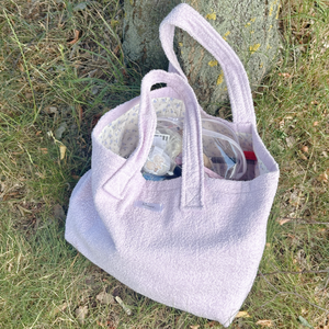 Bolsa de Mano de Tela de Felpa con Logotipo Bordado, Bolsa de Playa Impermeable para Mujer, Bolsa de Compras para Uso Diario - Product Image 2