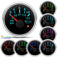 Ensemble de 6 jauges 85 mm, compteur de vitesse GPS 80 MPH 8000 tr/min, étanche pour bateau marin, voiture STOCK