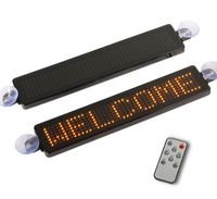 Fabricante programable 12V Mini LED ventana publicidad coche pantalla Control remoto desplazamiento mensaje pantalla LED