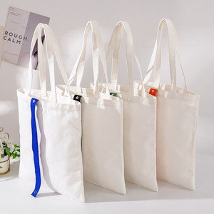 Cotton Canvas Tote Bag 12 Oz Square Shape With Printing For Advertising Use - Product Image 1