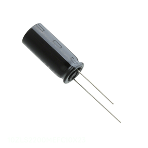 Condensador de canal del fabricante 2200 uF CAP ALUM 2200UF 20% 10V RADIAL 10ZLS2200MEFC10X23 de orificio pasante - Product Image 1