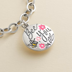 Dijes de Esmalte DIY de Plata de Ley 925 con la Frase "Bee You", Colgantes Motivacionales Personalizados <span class=keywords><strong>para</strong></span> Mujeres y Niñas - Product Image 3