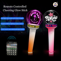 Bâton lumineux LED personnalisé avec logo, alimenté par piles AAA, en plastique, avec télécommande, pour les réunions de fans K-POP J-POP, les concerts, les fêtes de cheering