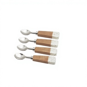 Juego de Cuchillos para Queso Ecológicos Star Crafts India con Mangos de Madera y Mármol y Hojas de Acero Inoxidable - Product Image 1