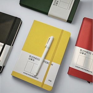 Cuaderno con correa A5 personalizado, imitación de cuero grueso, matriz de puntos, libro de mano de cara dura A3 para uso en la oficina de negocios, cubierta de lino A6 - Product Image 1