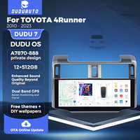 DUDUAUTO pemutar Multimedia mobil 12.3 inci, Radio mobil Universal 12 + 512G, navigasi GPS untuk Toyota 4Runner 2010-2023
