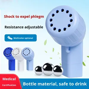 جهاز تدريب التنفس المحمول المقاوم للماء بتقنية ABS، جهاز إزالة البلغم، جهاز تمرين الرئة يعمل بالفم، قابل لإعادة الشحن عبر USB - Product Image 2